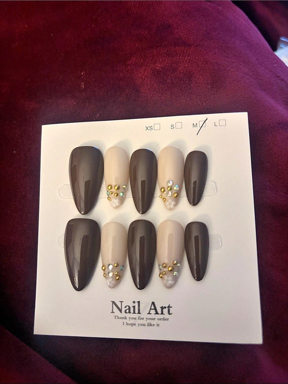 Black & Silver Nail Art Press-On Nails